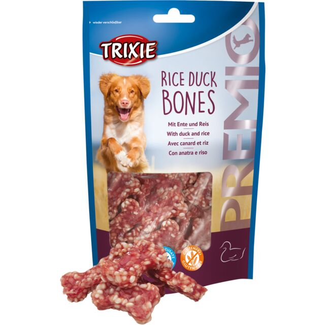 تشویقی سگ تریکسی استخوان اردک و برنج rice duck bones