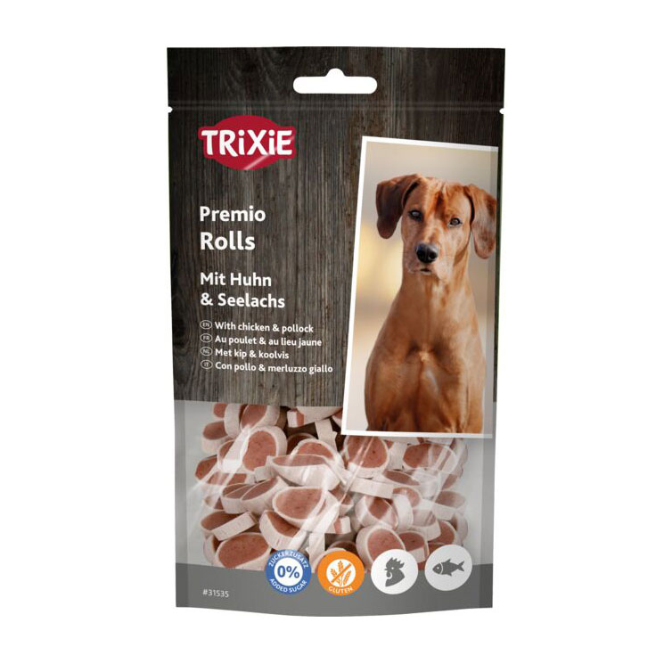 تشویقی سگ تریکسی سگه ای مرغ و ماهی trixie premio rolls