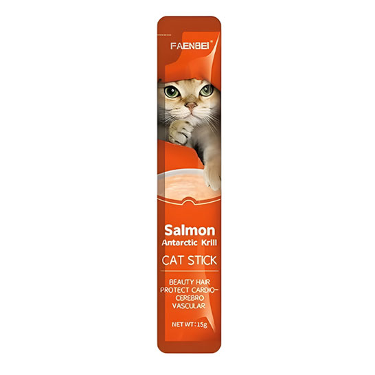 بستنی گربه فنبی با طعم سالمون و میگو Faenbei Cat Stick with Salmon & Krill