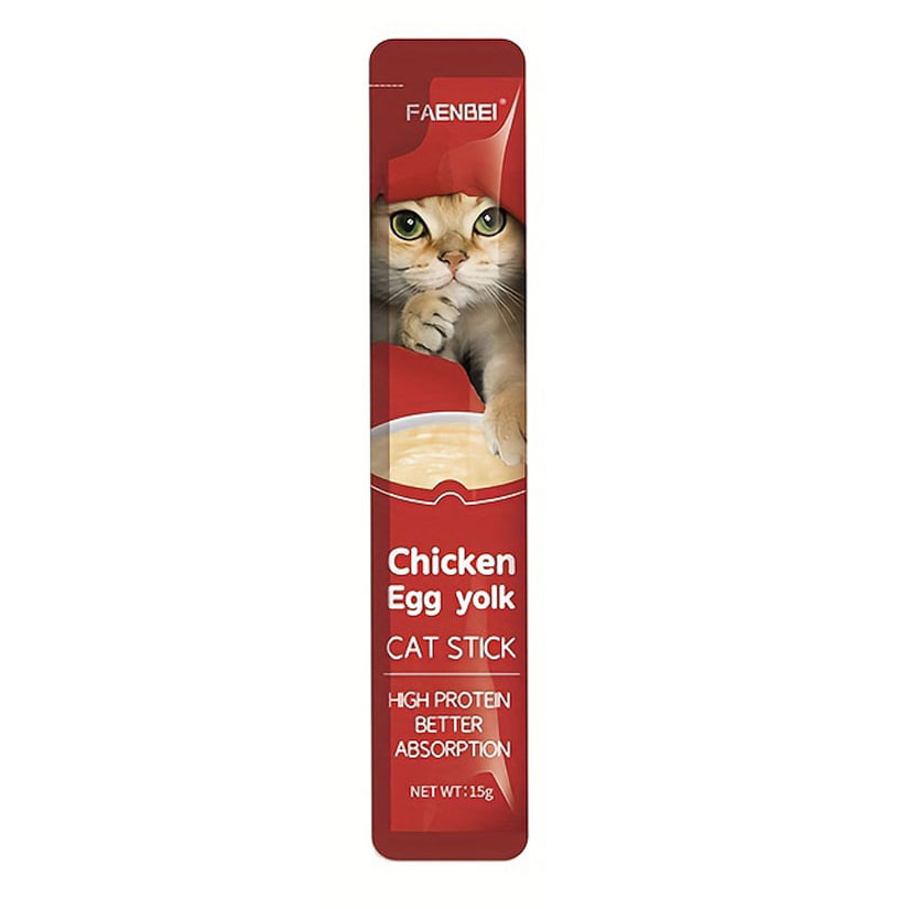 بستنی گربه فنبی با طعم مرغ و تخم مرغ Faenbei Cat Stick with Salmon & Krill
