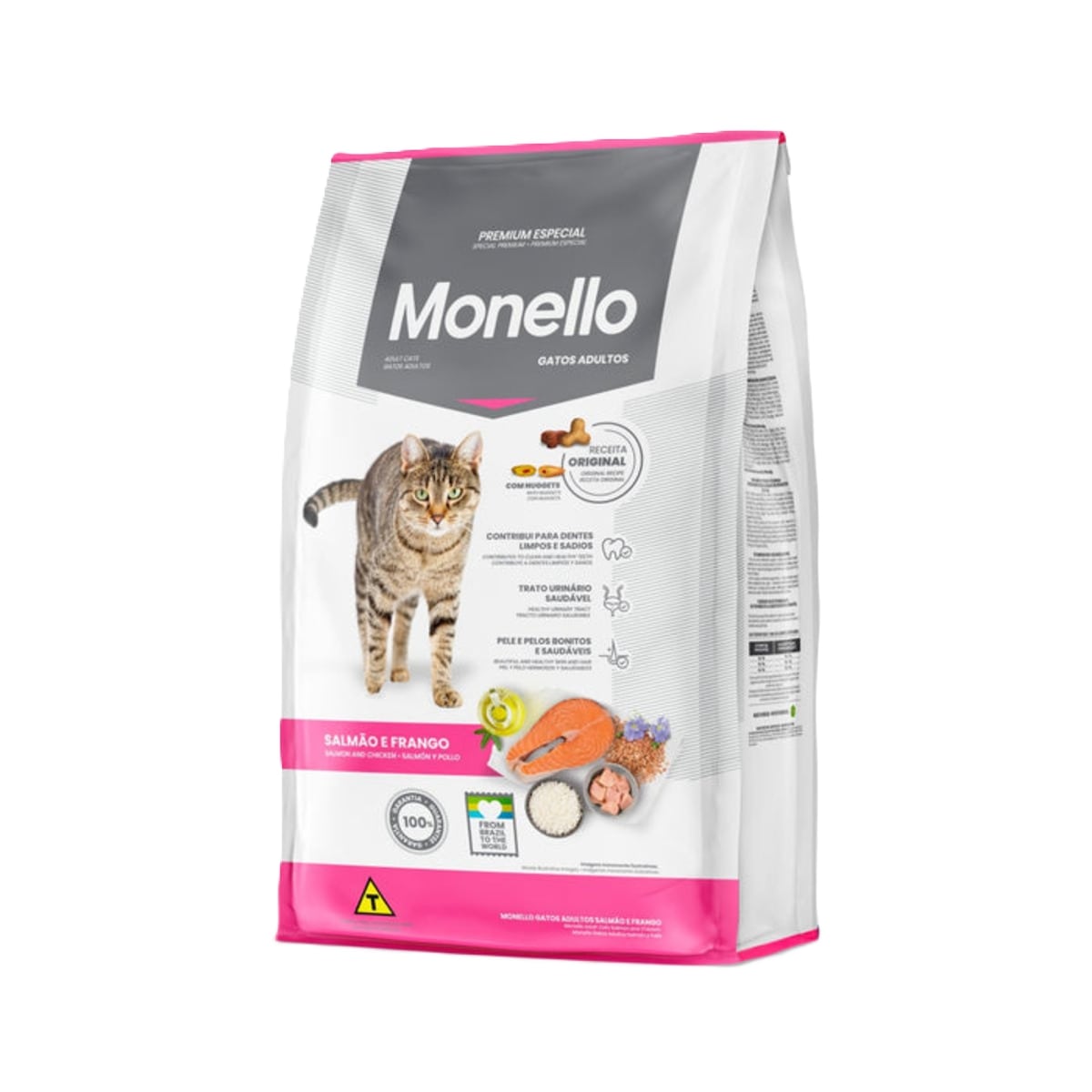 غذای خشک گربه بالغ با طعم میکس ماهی و مرغ مونلو Monello Adult Cat Mix Salmon and Chicken