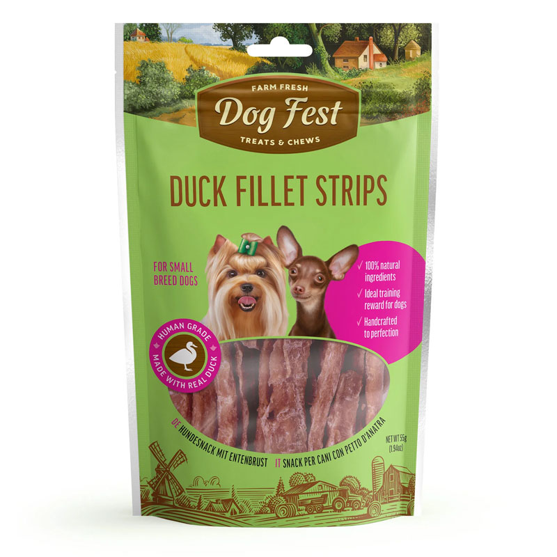 تشویقی سگ داگ فست مدل فیله نواری اردک