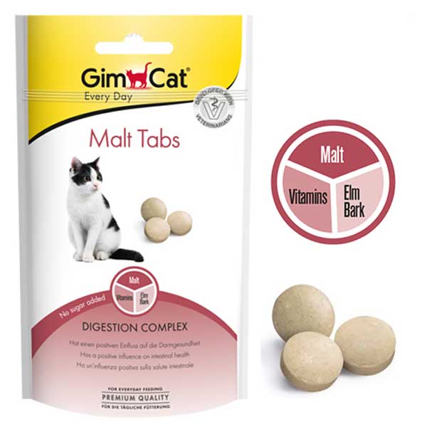 قرص مالت جیم کت دفع کننده گلوله مویی گربه GimCat Malt Tabs
