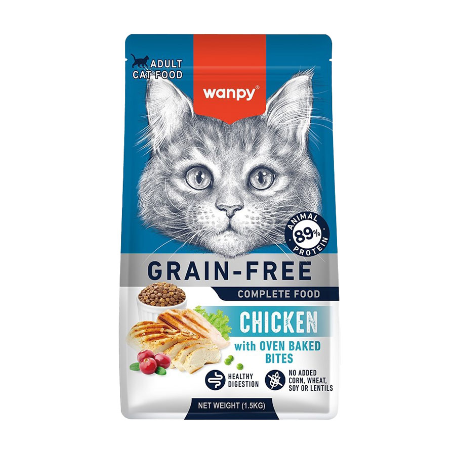 غذای خشک گربه بالغ ونپی با طعم مرغ Wanpy cat food chicken