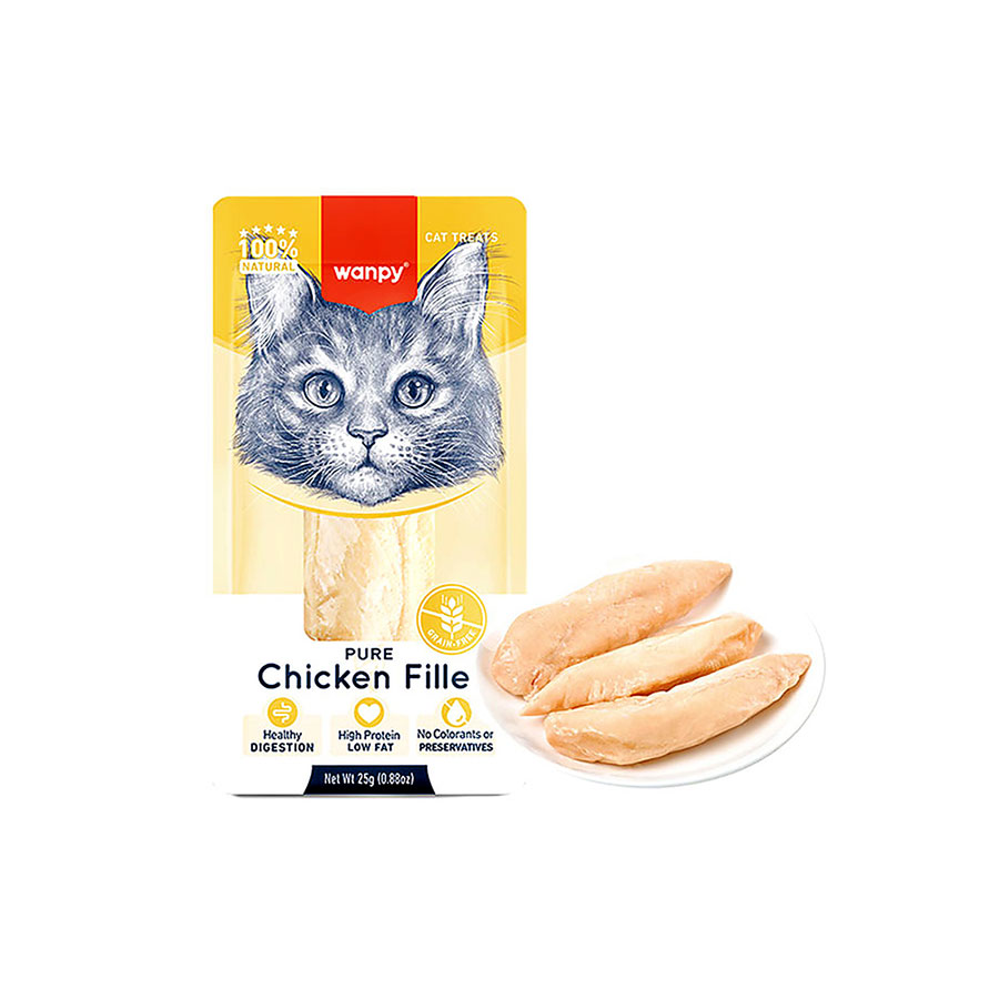 تشویقی گربه ونپی مدل فیله مرغ Wanpy Chicken Fillet for Cats