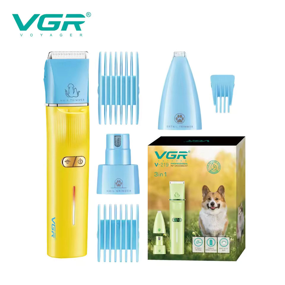 ماشین اصلاح و موزر بدن و پنجه و سوهان ناخن حیوانات VGR V-219 3 in 1