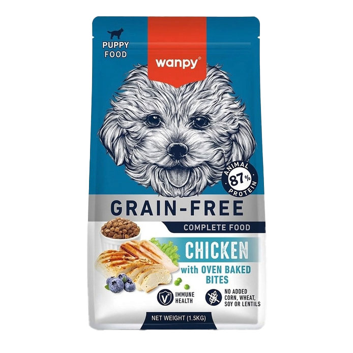 غذای خشک توله سگ ونپی با طعم مرغ Wanpy puppy food chicken
