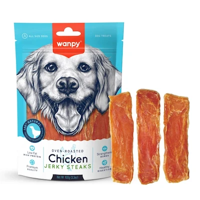 تشویقی سگ ونپی مدل Chicken Jerky Steaks طعم استیک مرغ