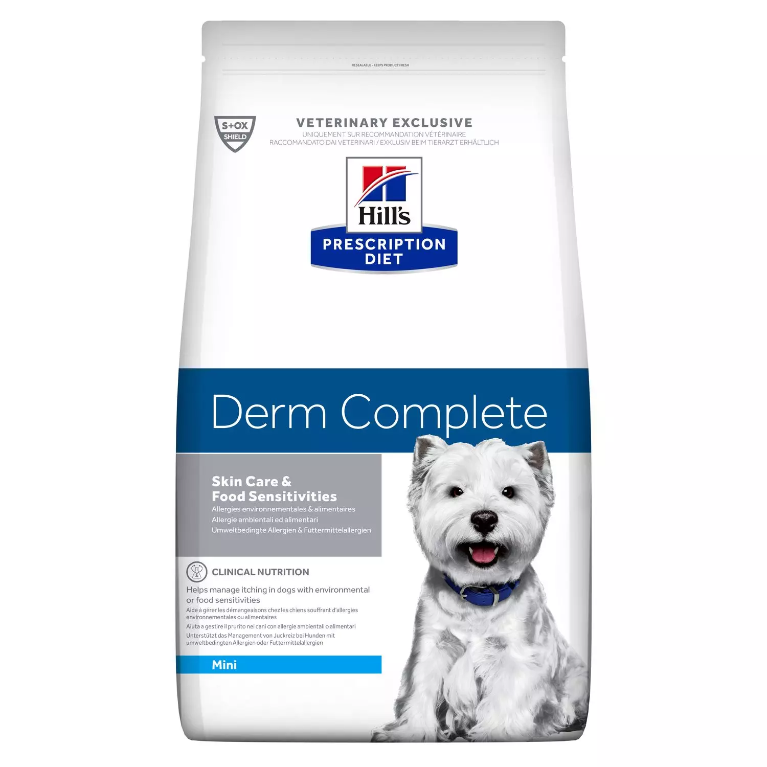 غذای خشک سگ بالغ نژاد کوچک هیلز مدل Derm Complete