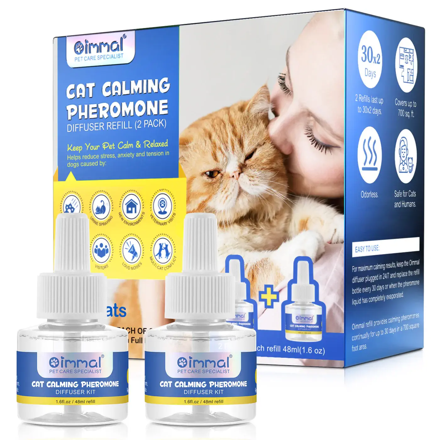 یدک کیت پخش کننده فرومون آرام بخش گربه اویمال Oimmal Cat Calming Pheromone
