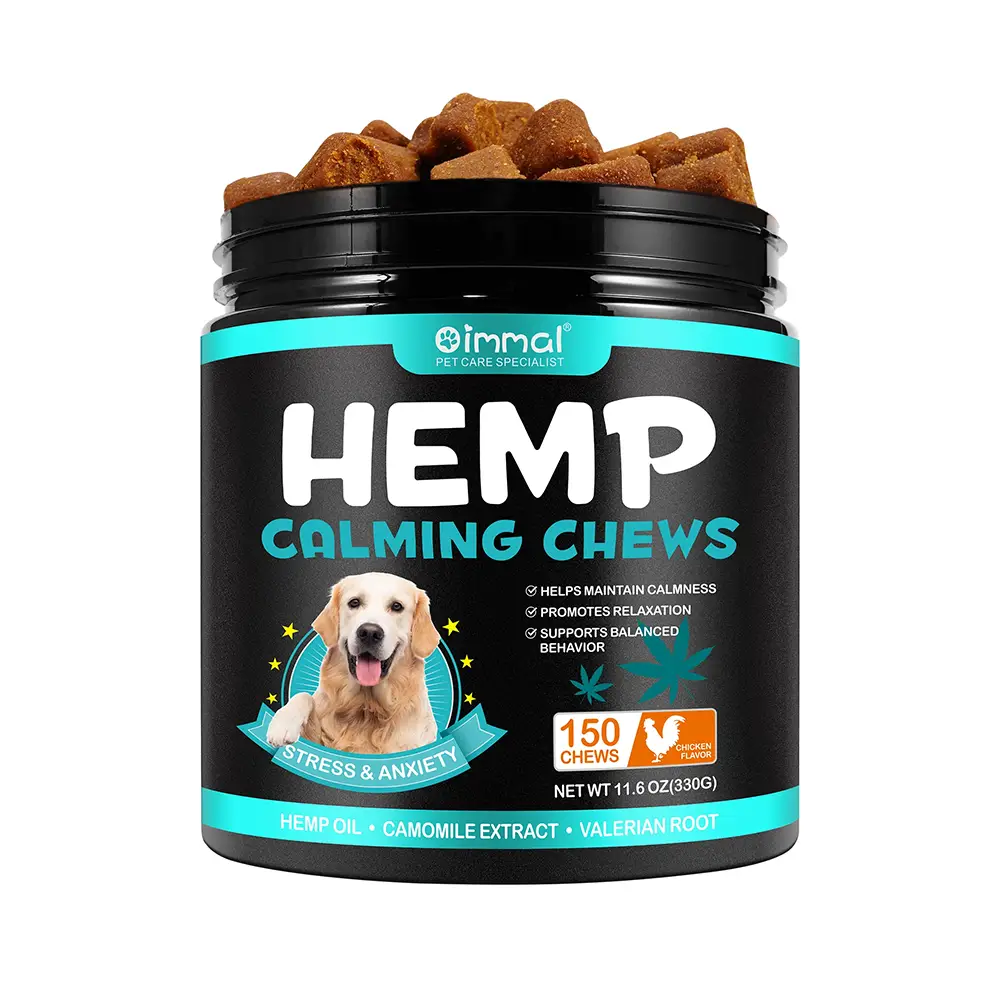 تشویقی آرامبخش سگ اویمال با طعم مرغ Oimmal Hemp Calming Dog Chews With Chicken Flavor