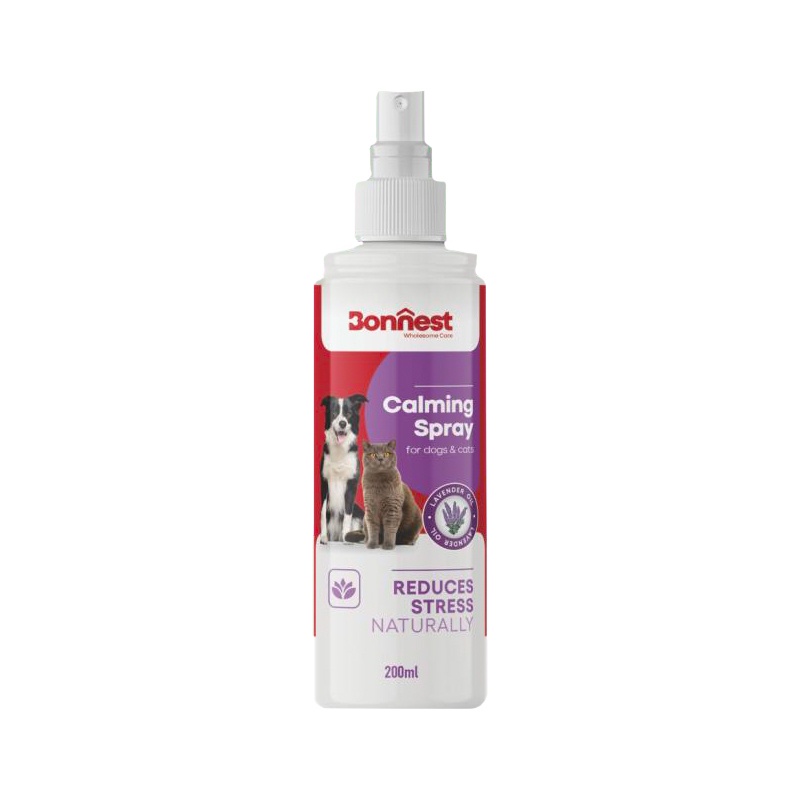 اسپری آرامش بخش گربه و سگ با رایحه گیاه اسطوخودوس Bonnest Calming Spray With Lavender