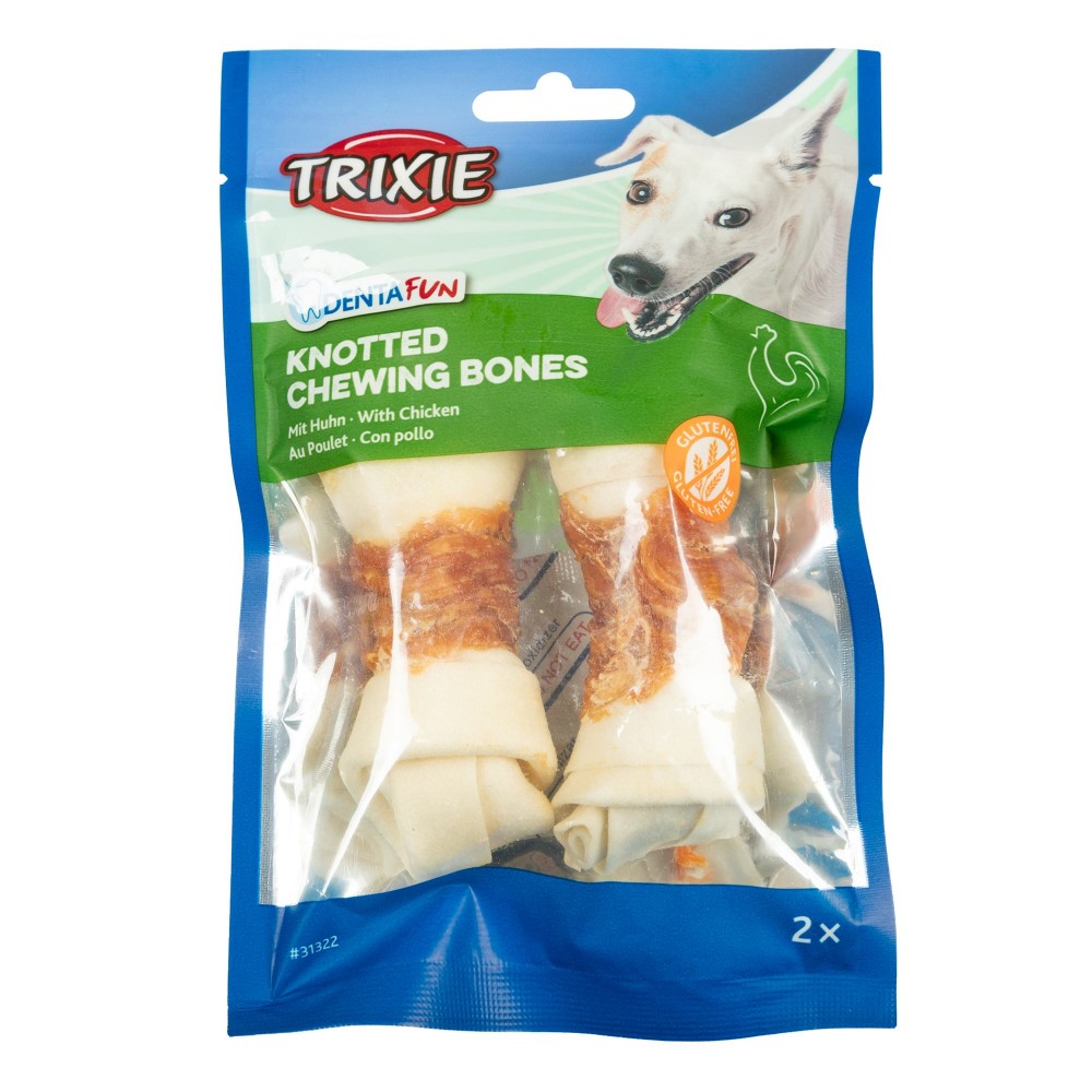 تشویقی تریکسی سگ دورپیچ مرغ knotted chewing bones