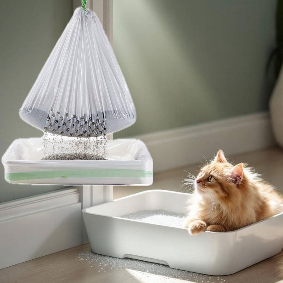 لاینر فیلتر دار خاک گربه بسته 7 عددی