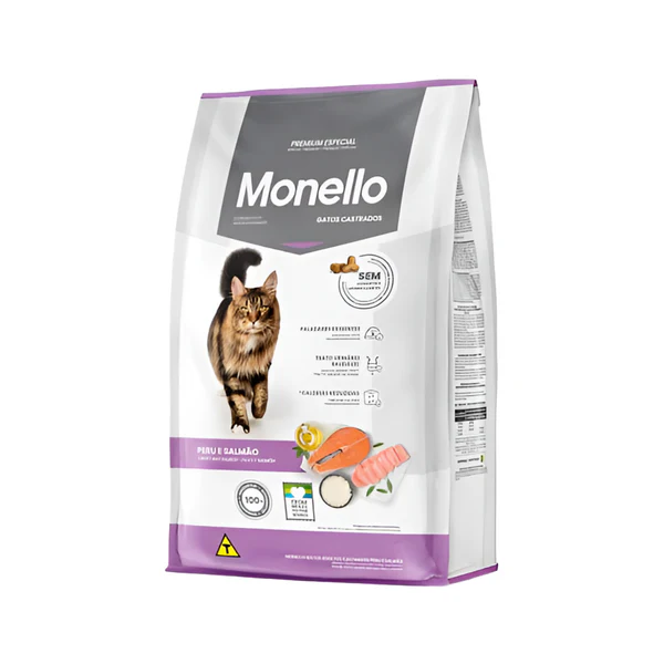 غذا خشک گربه عقیم شده مونلو بوقلمون و سالمون monello sterilized cats