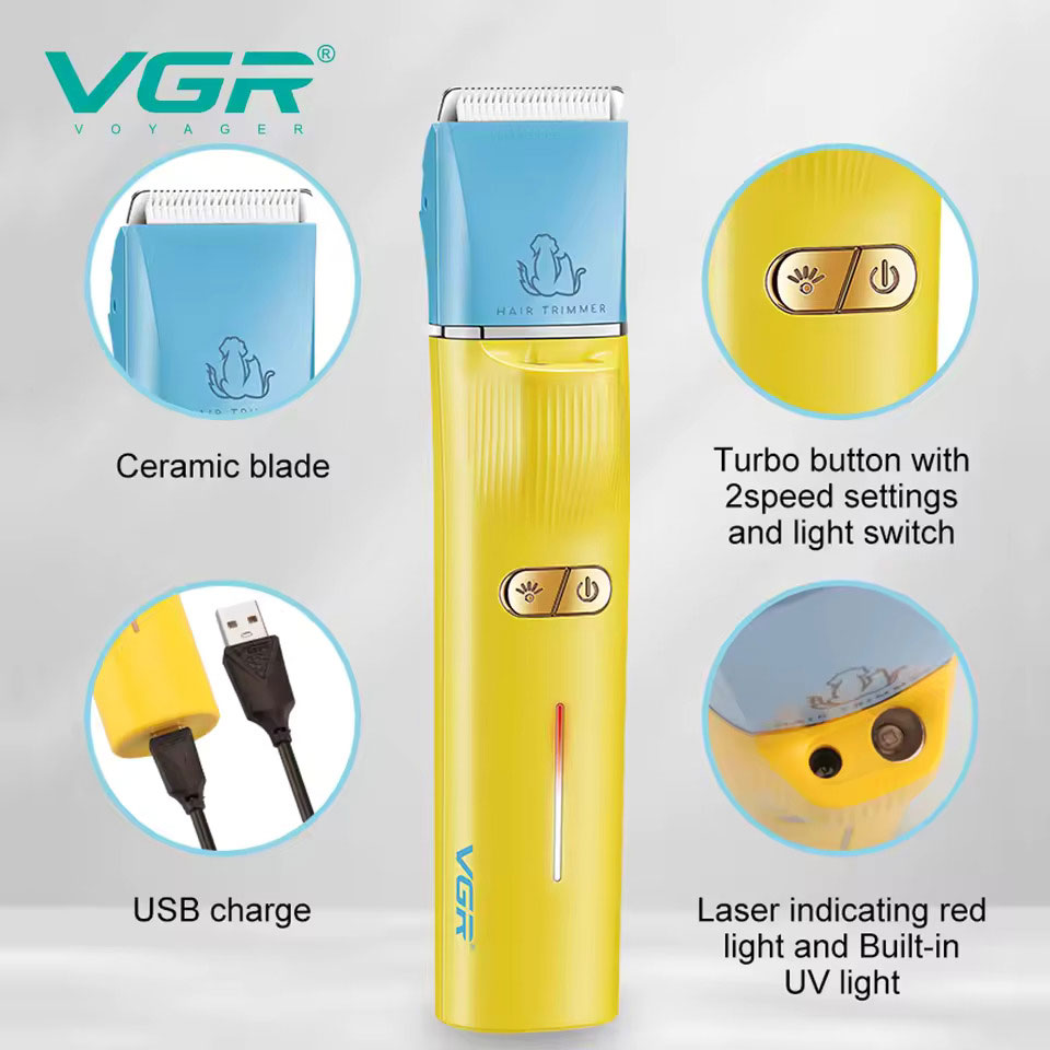 ماشین اصلاح و موزر بدن و پنجه و سوهان ناخن حیوانات VGR V-219 3 in 1