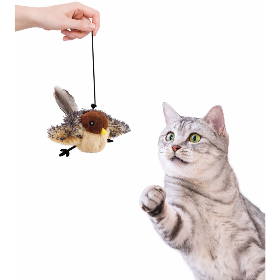 اسباب بازی گربه پرنده صدا دار