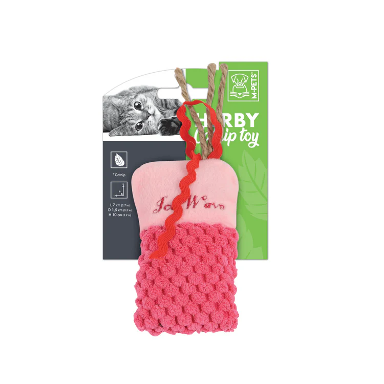 اسباب بازی گربه پردار دارای کتنیپ ام پتس mpets herby catnip toy