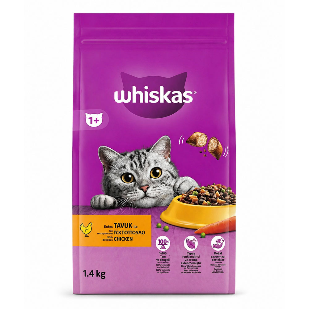 غذای خشک گربه بالغ ویسکاس با طعم مرغ Whiskas Adult Chicken