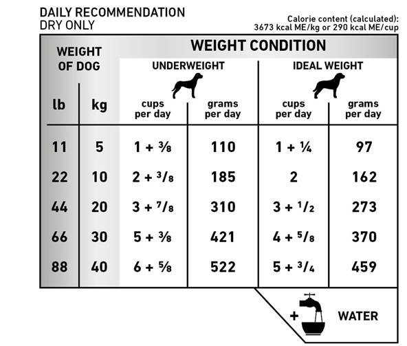 میزان مصرف کاردیاک رویال کنین سگ