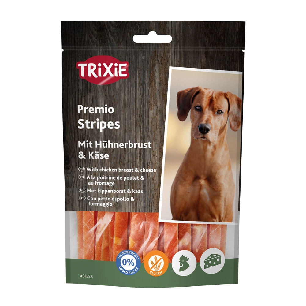 تشویقی مدادی سگ تریکسی طعم مرغ و پنیر Trixie premio stripes