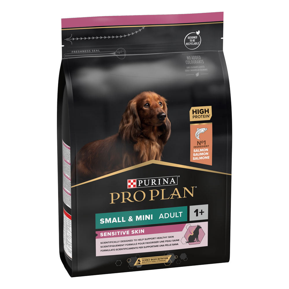 غذا خشک سگ پروپلن مینی ادالت با پوست و مو حساس با طعم سالمون Purina Pro Plan Sensitive Skin Small and Mini Adult