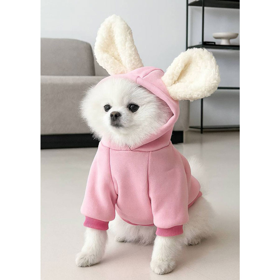 لباس هودی سگ و گربه گوش خرگوشی جدید