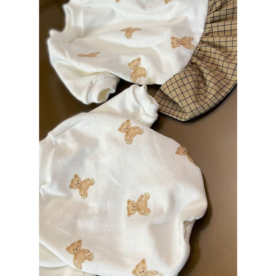 لباس هودی بدون کلاه سگ و گربه خرسی دخترانه