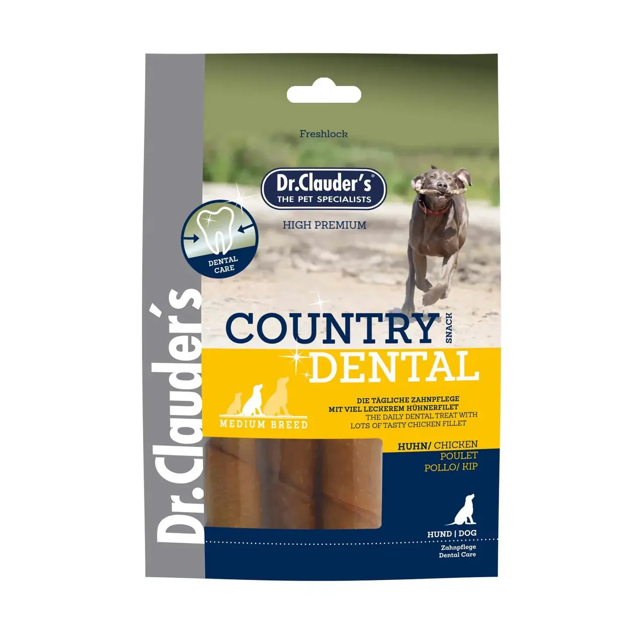 تشویقی دنتال سگ دکتر کلادرز مدل کانتری طعم مرغ Dr.Clauder´s Country Dental