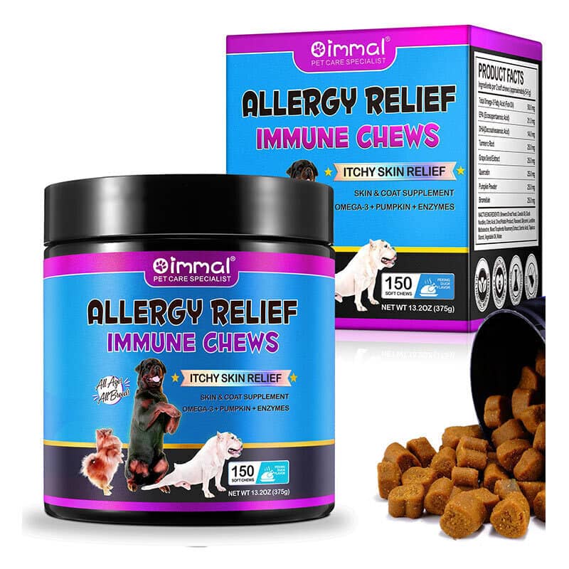 تشویقی سگ جویدنی ضد حساسیت و خارش پوست اویمال با طعم اردک