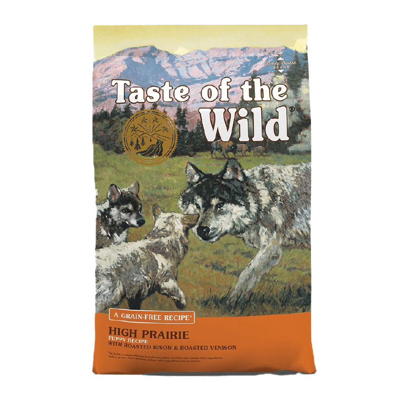 غذای خشک توله سگ تیست آف د وایلد با طعم گوزن و گاومیش کبابی Taste Of The Wild High Prairie Puppy