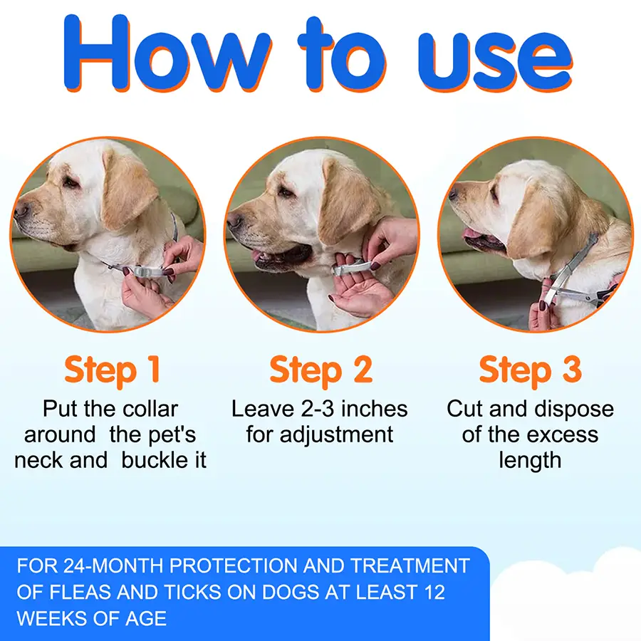 قلاده ضد کک و کنه سگ اویمال رنگ سبز و زرد 4 عددی oimmal flea & tick collar