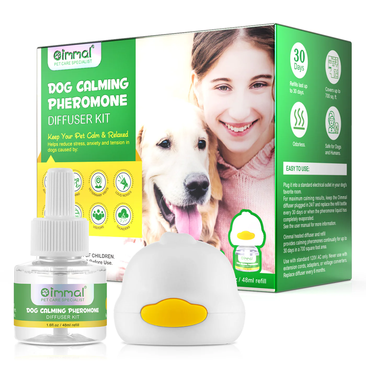 کیت پخش کننده فرومون آرام بخش سگ اویمال Oimmal Dog Calming Pheromone Diffuser Kit