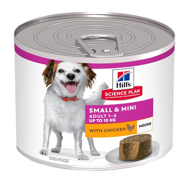 کنسرو سگ هیلز نژاد کوچک و بالغ طعم مرغ 200 گرم | Hill’s Science Plan Small & Mini Adult Dog Food
