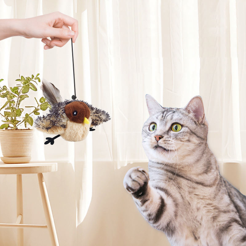 اسباب بازی گربه پرنده صدا دار