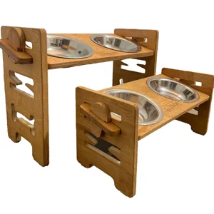 ظرف آب و غذا استیل و چوب لارک