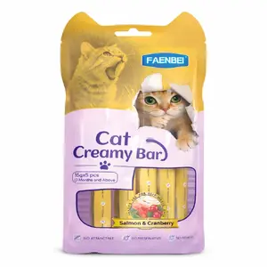 بستنی گربه فنبی با طعم ماهی سالمون و کرنبری Faenbei Cat Creamy Bar with Salmon & Cranberry