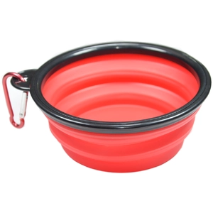 ظرف آب و غذای سیلیکونی تاشو قطر 12