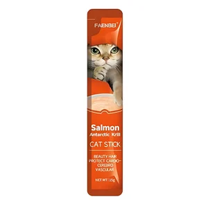 بستنی گربه فنبی با طعم سالمون و میگو Faenbei Cat Stick with Salmon & Krill