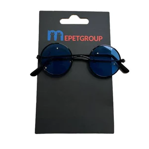 عینک گرد مخصوص پت رنگ آبی mepet