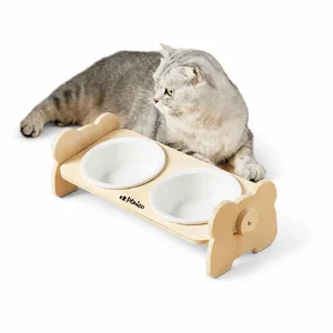 ظرف آب و غذا سگ و گربه سرامیکی مدل لونا 2