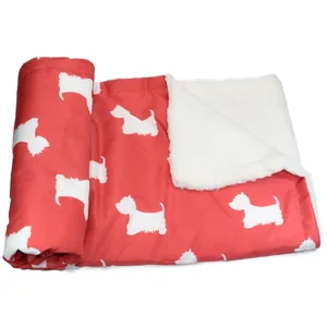 پتو طرح پترن سگ تک رنگ