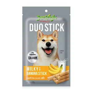 تشویقی سگ مغزدار جرهای موز و شیر