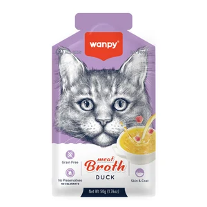 سوپ گربه ونپی با طعم اردک Wanpy Cat Meat Broth With duck وزن 50 گرم
