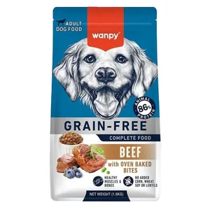 غذای خشک سگ بالغ ونپی با طعم بیف Wanpy dog food beef