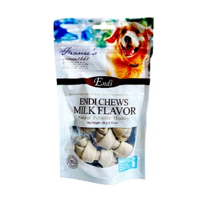 تشویقی دنتال سگ اندی مدل استخوان دورپیچ طعم شیر