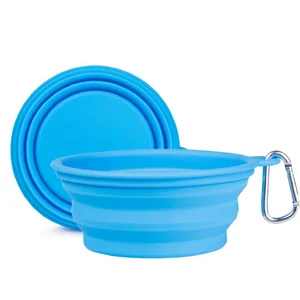 ظرف آب و غذا تاشو همراه قطر 15 سانتی متر