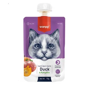 پودینگ غذای گربه ونپی با طعم اردک و کدو حلوایی Wanpy Soup Duck & Pumpkin وزن 90 گرم