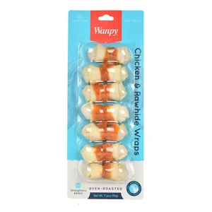 تشویقی دنتال ونپی سگ دورپیچ مرغ chicken & rawhide wrapped