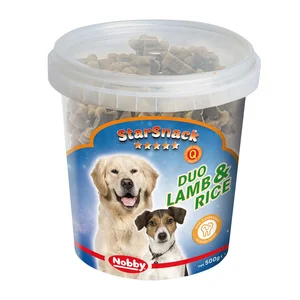 تشویقی سطلی سگ استخوان آموزشی بره و برنج نوبی Nobby Star Snack duo lamb&rice